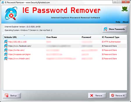 FirepasswordViewer showing the sign-on information